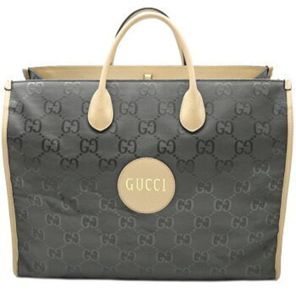 Gucci Off the Grid tote bag shoulder GG gray cream leather - Picture 2 of 6